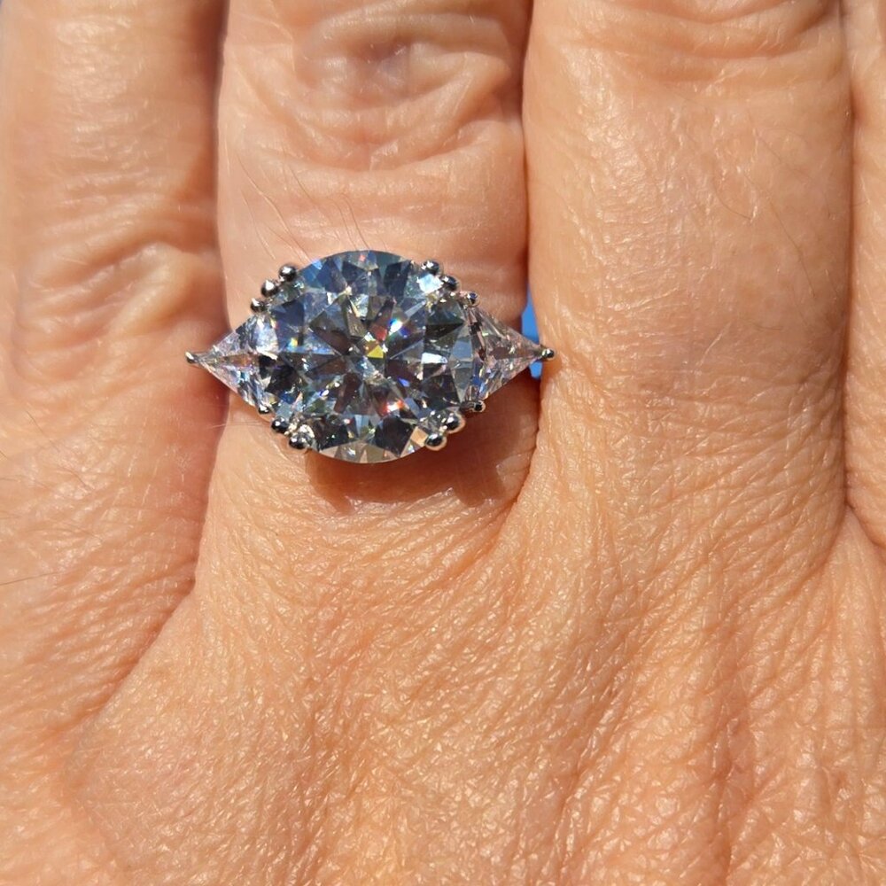 GRA Certified 5ct White Moissanite Diamond Ring